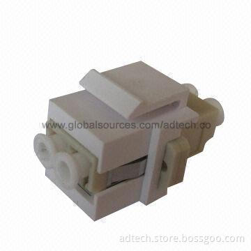 Fiber-optic Keystone Insert with LC Duplex MM Adapter, Fits for Blank Patch Panel